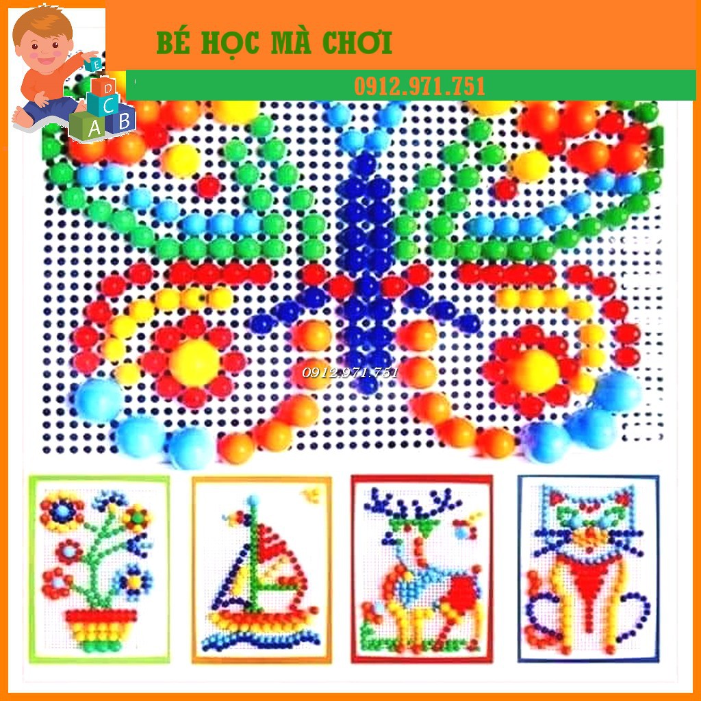 Ghép nấm - Ghép hạt nhựa Creative Mosaic
