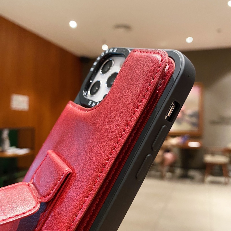 Ốp Điện Thoại Da Chống Sốc Có Ngăn Đựng Thẻ Đa Năng Thời Trang Cho iPhone 13 12 11 Pro Max XS XR X 8 7 Plus + SE 2020