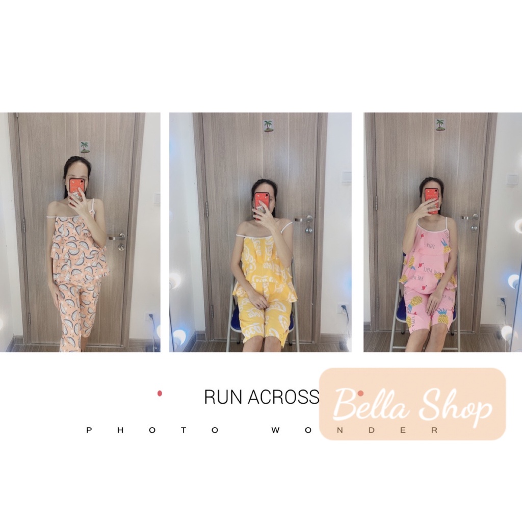 Đồ bộ ngủ mặc nhà hai dây tầng kate đẹp,nhiều họa tiết màu sắc đáng yêu,Free size(40-52kg).TANG001 | BigBuy360 - bigbuy360.vn