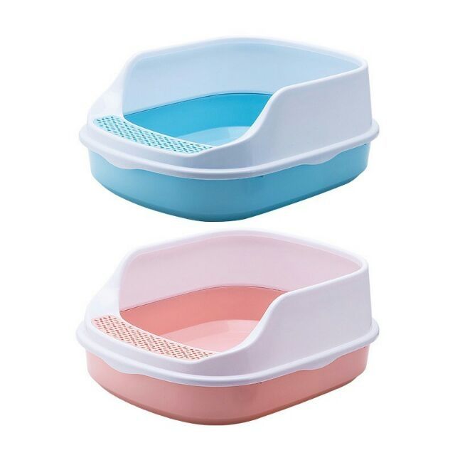Khay vệ sinh mèo size to thành cao + xẻng