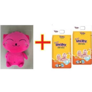 ( Tặng thú bông ) Combo 4 tã dán Unidry S46/M42/L38/XL34