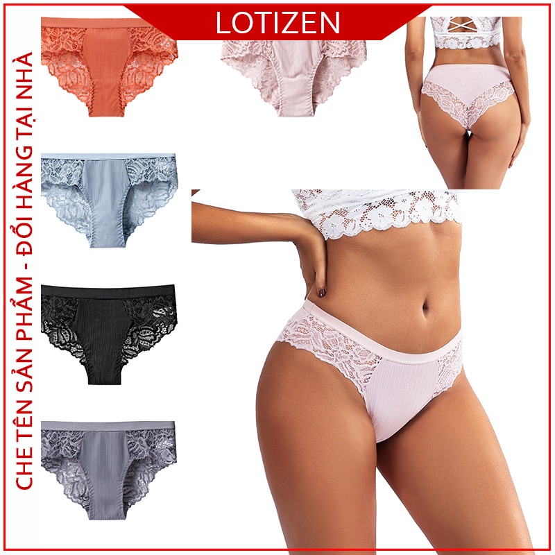 Quần lót nữ sexy phối ren quyến rũ lót kháng khuẩn 514
