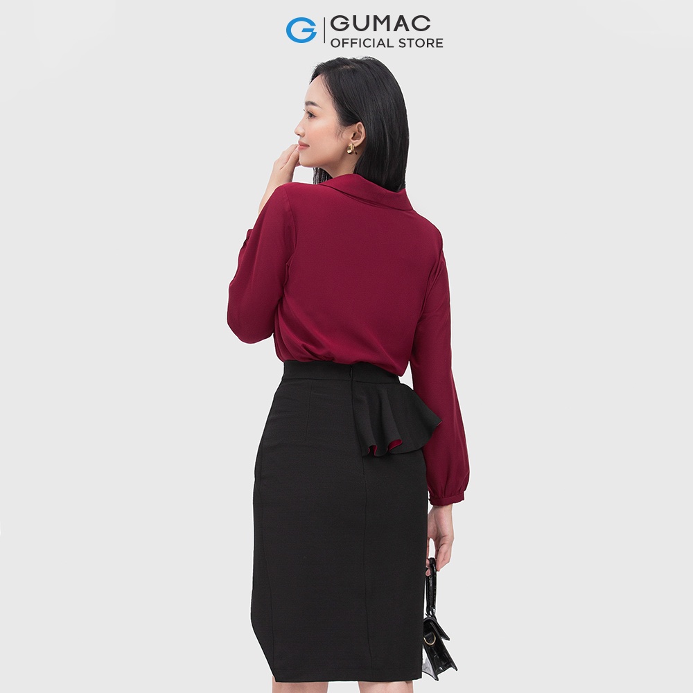 [Mã WABRGUM giảm 10% tối đa 30K đơn 99K] Áo sơ mi nữ cổ sam thời trang GUMAC AC04036 - mẫu mới