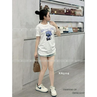 Áo Thun Nữ siêu cấp Form chuẩn Kenzia Lady- Áo Phông Cổ Tròn Tay Ngắn  Basic Cotton 100%  - KA5114