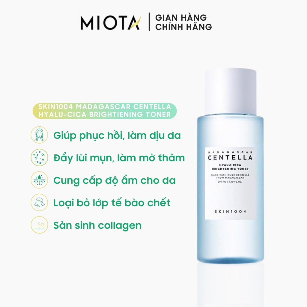 Nước hoa hồng skin1004 madagascar centella hyalu-cica rightening toner 210ml