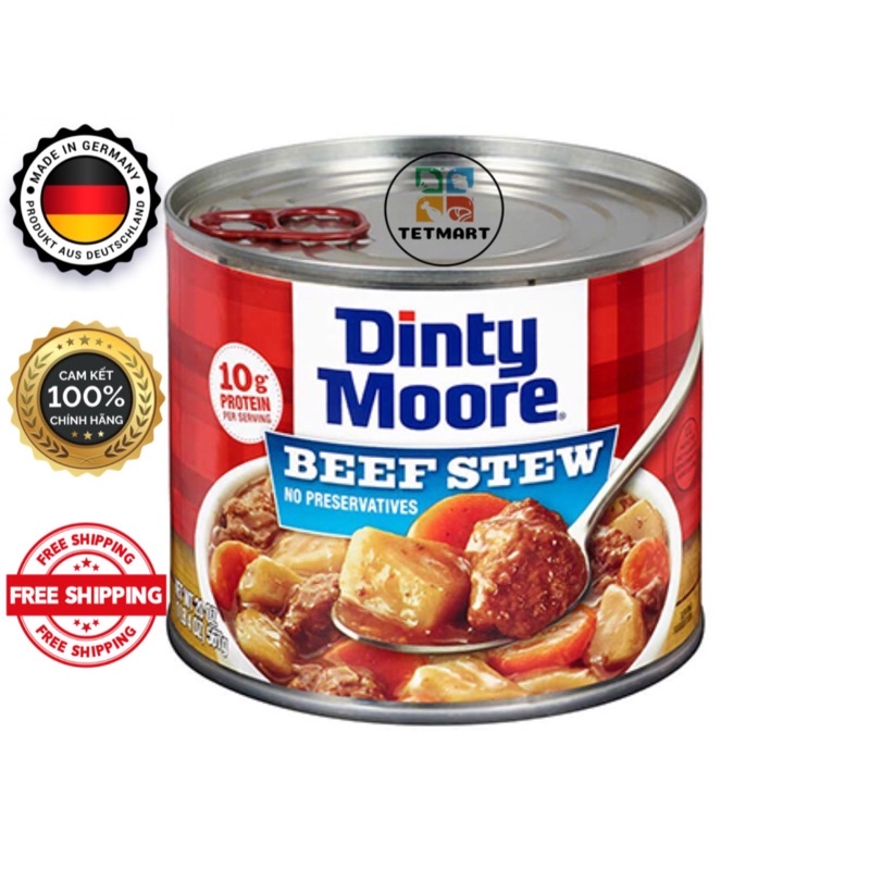 Thịt bò hầm rau củ Dinty Moore, 567g, NK Mỹ, thương hiệu 80 năm, KHÔNG CHẤT BẢO QUẢN, đồ ăn nhanh bò khoai tây, cà rốt