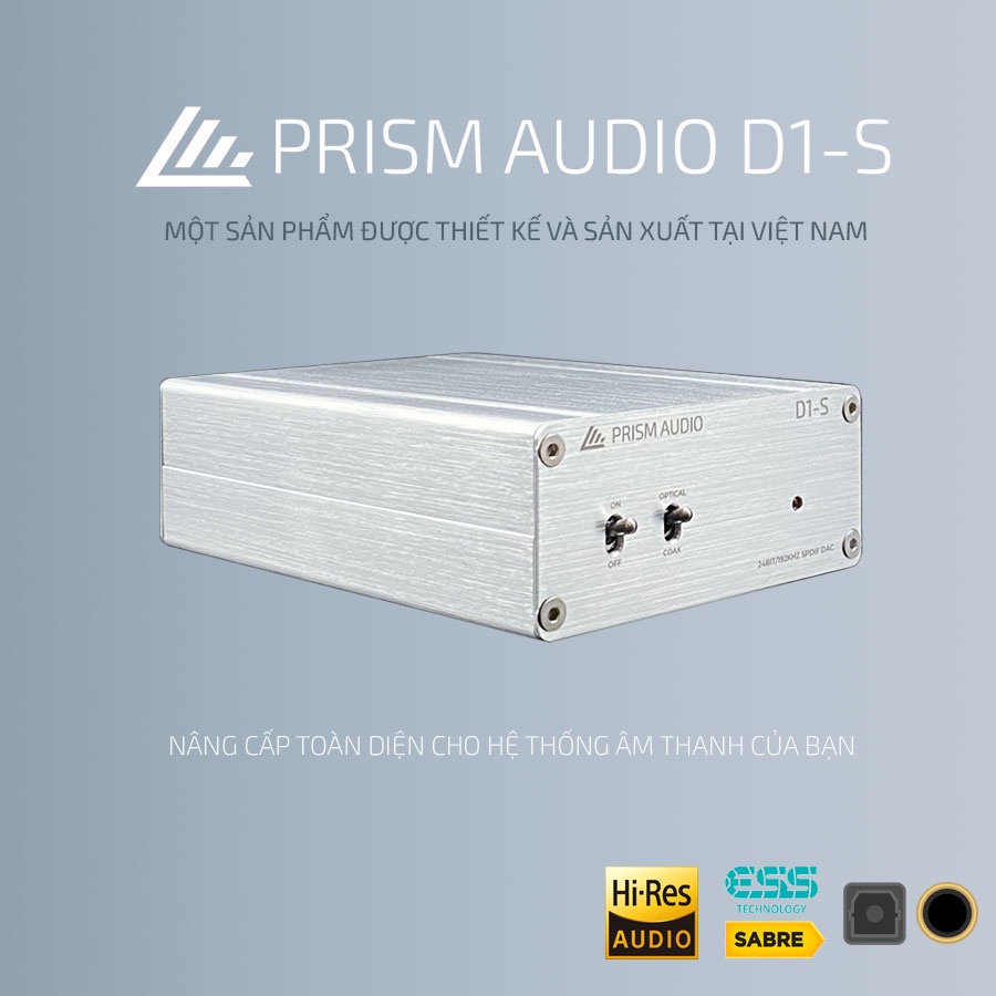 DAC giải mã âm thanh Prism Audio D1-S ES9018 PCM192Khz/24bit đầu vào quang, coaxial