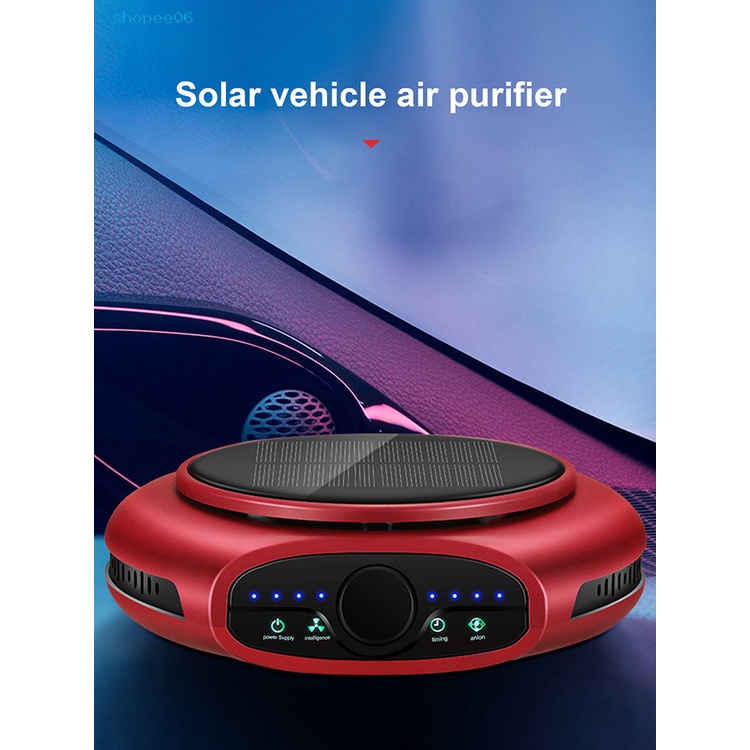 Máy lọc không khí mini sử dụng năng lượng mặt trời cho xe hơi