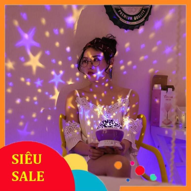 Đèn ngủ chiếu sao vũ trụ xoay 360 độ với đa màu sắc vui nhộn và ngộ nghĩnh lấp lánh Sale sập sàn