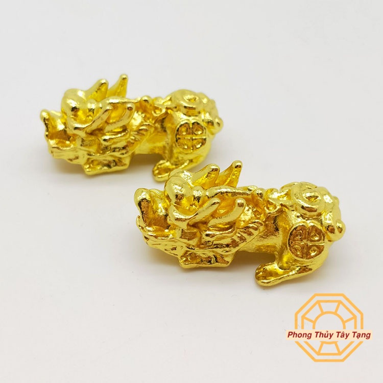 Charm Tỳ Hưu, Bi Vàng mix Vòng tay - Phong Thuỷ Tây Tạng