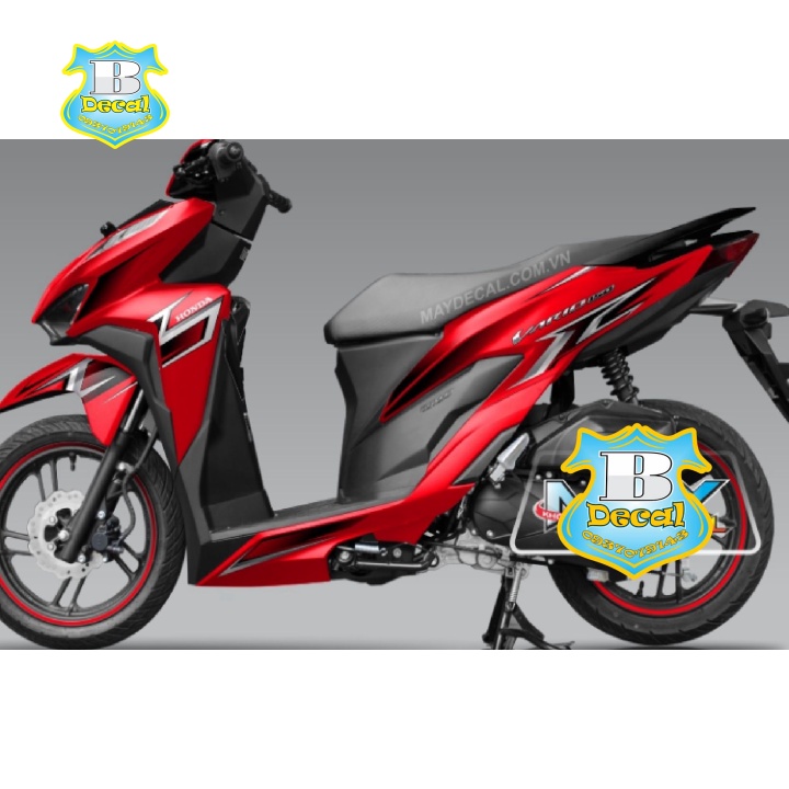 ( Quí khách vui lòng mang ra tiệm cho thợ dán ) Tem vario 150 đỏ