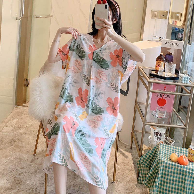 Váy suông mặc nhà⚡CÓ SIZE⚡️đầm cotton lanh lụa mát mẻ mùa hè bầu và sau sinh | BigBuy360 - bigbuy360.vn