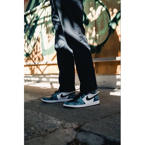 Giày Sneaker Jordan 1 JD1 Low Tie Dye Xanh Loang nước biển Rẻ Phối Đồ Cực Chất Cho Học Sinh, Sinh Viên