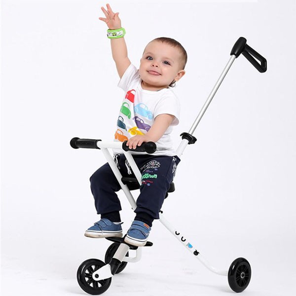 Xe đẩy 3 bánh gấp gọn thông minh