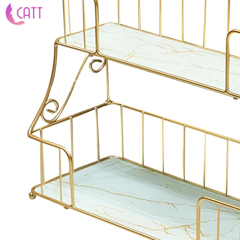 [Dadada1] Kệ Đựng Đồ Trang Điểm / Nước Hoa / Dầu Gội / Đầm / Nhà Tắm 2 Tầng Sắp Xếp Gọn Gàng