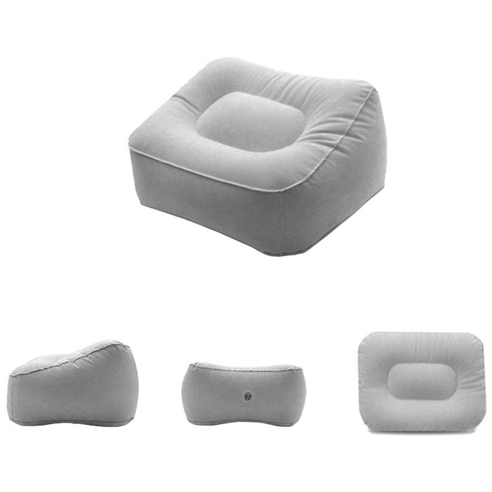 Gối kê chân bơm hơi chất liệu pvc mềm mại nhiều màu tùy chọn thích hợp mang đi du lịch / làm việc văn phòng