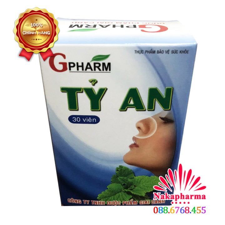 Tỷ An Gpharm - Giúp giảm viêm mũi, hắt hơi sổ mũi, viêm xoang do dị ứng thời tiết