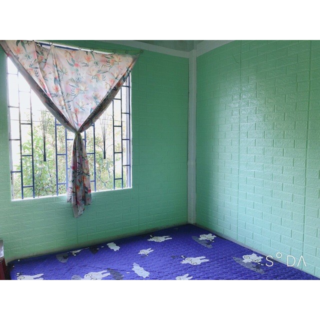 Xốp Dán Tường Giả Da Vân Kim Cương 70x70 cm Hàng Loại 1 Có sẵn keo