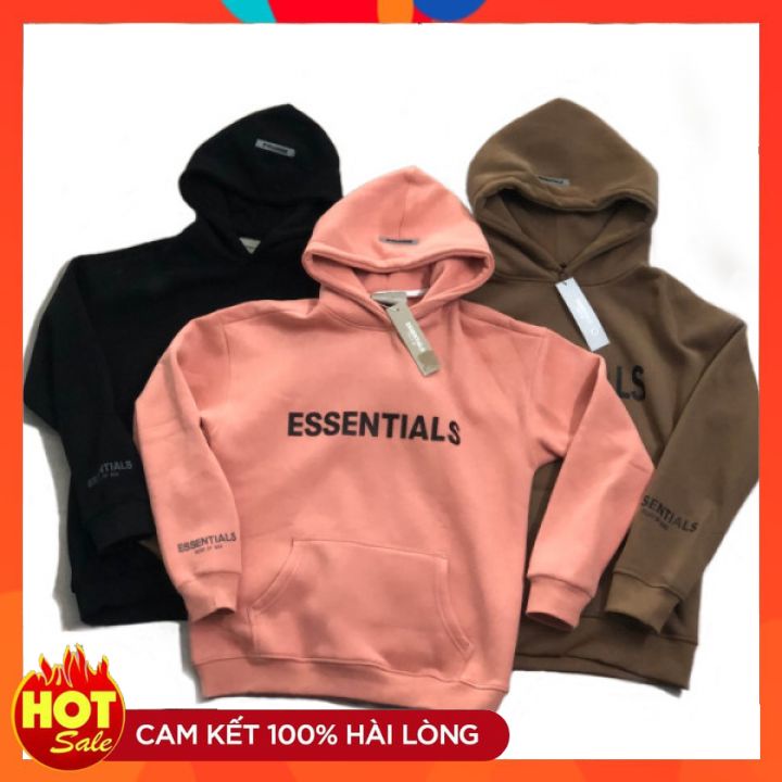 Áo hoodie, hoodie, áo essentials form rộng, chất nỉ bông dày, co giãn 4 chiều_AODREW