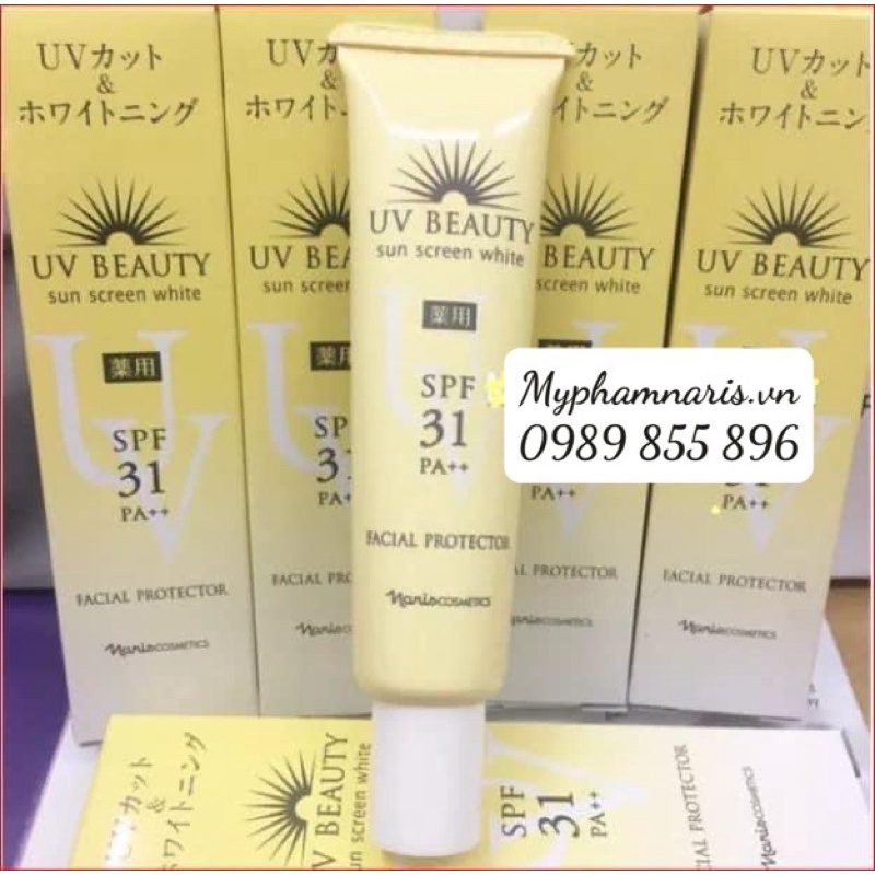 Sữa chống nắng bảo vệ da mặt Naris UV Beauty Sun Screen White Facial Protector SPF31 PA++ - Mỹ Phẩm Naris Nhật Bản