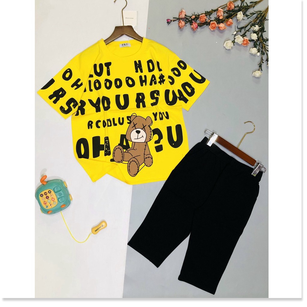 Set bộ đồ mặc nhà nữ quần lửng áo thun phong cách cho chị em KHANH AN FASHION