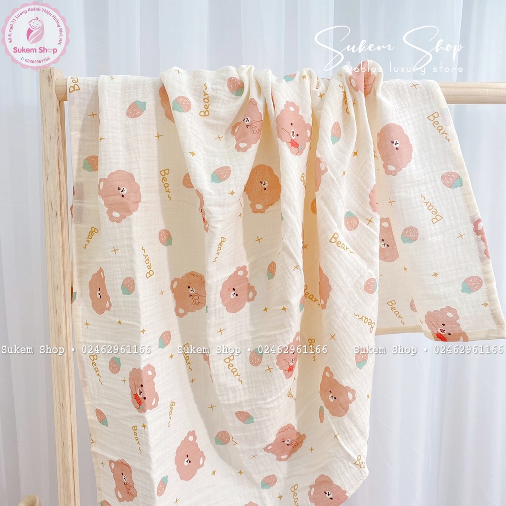 Khăn Tắm Xô Bé Bé/ Khăn Đa Năng Chất Xô Muslin Mềm Mại Thấm Hút