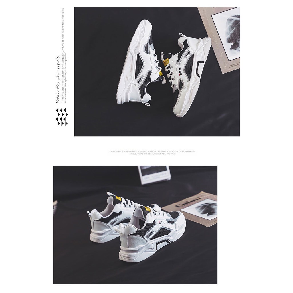 Giày sneaker nam nữ - giày thể thao nam nữ thời trang Hàn quốc đế nâng chiều cao Hàng mới về 2020 - 016 - Đen | BigBuy360 - bigbuy360.vn
