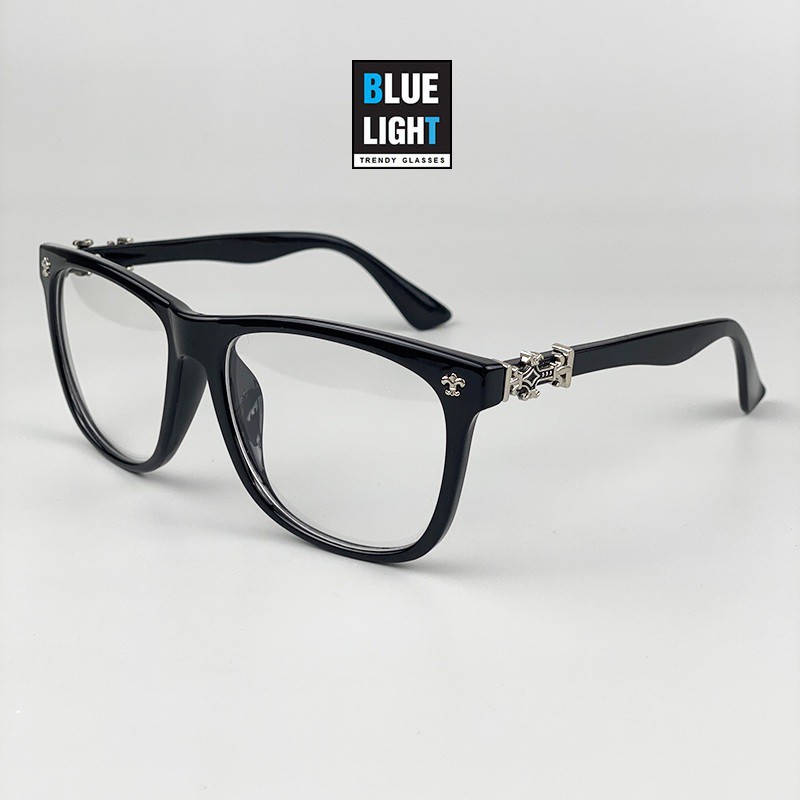 Kính Giả Cận, Gọng Kính Cận Nam Nữ Chrome Heart Mắt To Dày Không Độ Hàn Quốc - BLUE LIGHT SHOP