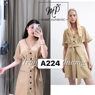 Váy sơ mi suông kèm belt zara