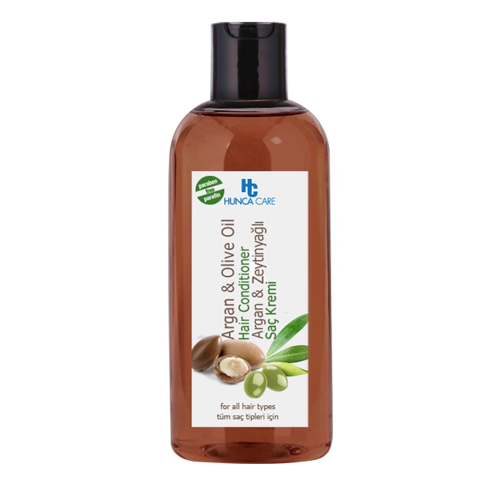 Dầu Xả Phục Hồi Và Bảo Vệ Tóc Chiết Xuất Tinh Dầu Olive Và Argan HUNCA (400ml)