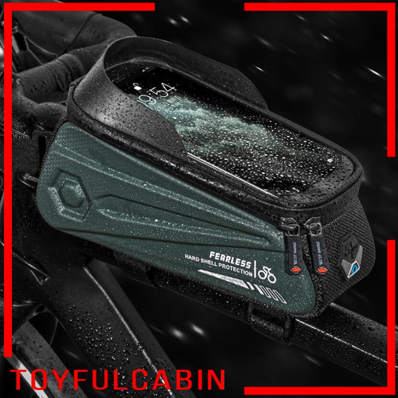 Túi Đựng Đồ Màu Đen Có Thể Chạm Màn Hình Cảm Ứng Gắn Khung Trước Xe Đạp