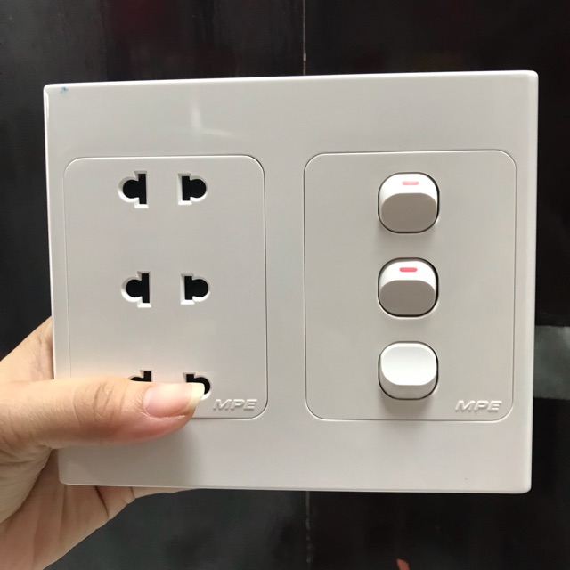 Bộ Taple 3 ổ cắm, 3 công tắc MPE