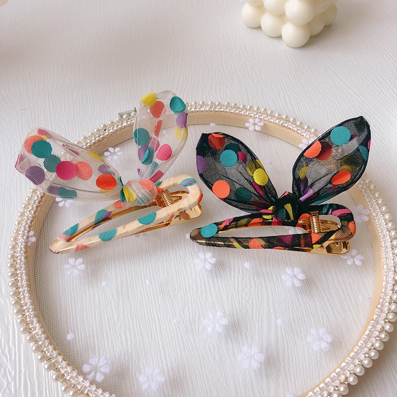 Set 3 Bờm Tóc Kẹp Tóc Hình Nơ Chấm Bi Siêu Xinh Cho Nữ - Dumi Shop