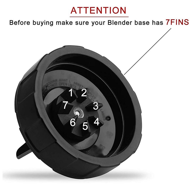 Lưỡi dao 7 vây thay thế cho máy xay sinh tố Nutri Ninja Auto Iq Bl486 Bl642 N102 Bl682