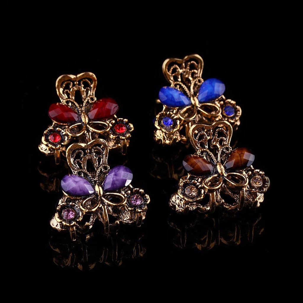 Kẹp tóc đính đá kiểu dáng vintage thời trang
