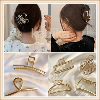 Kẹp Tóc Bằng Kim Loại Thiết Kế Đơn Giản Thời Trang Hàn Quốc Cho Nữ