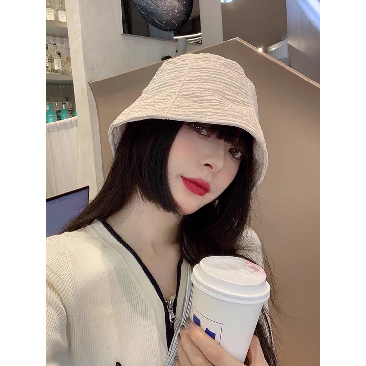 Mũ bucket nữ TUMIE nón cụp vành tròn tai bèo dập nổi kiểu gợn sóng phong cách Ulzzang BK005