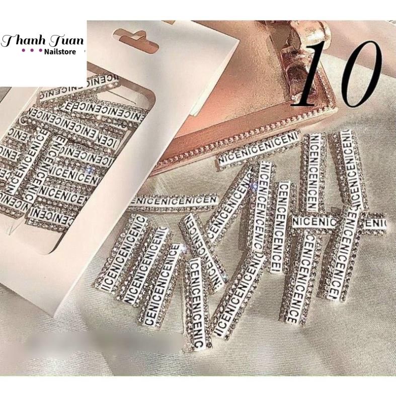 Charm đá dây,Charm nail,đá dây chữ phụ kiện charm trang trí móng làm nail  - Phụ kiện đồ nail