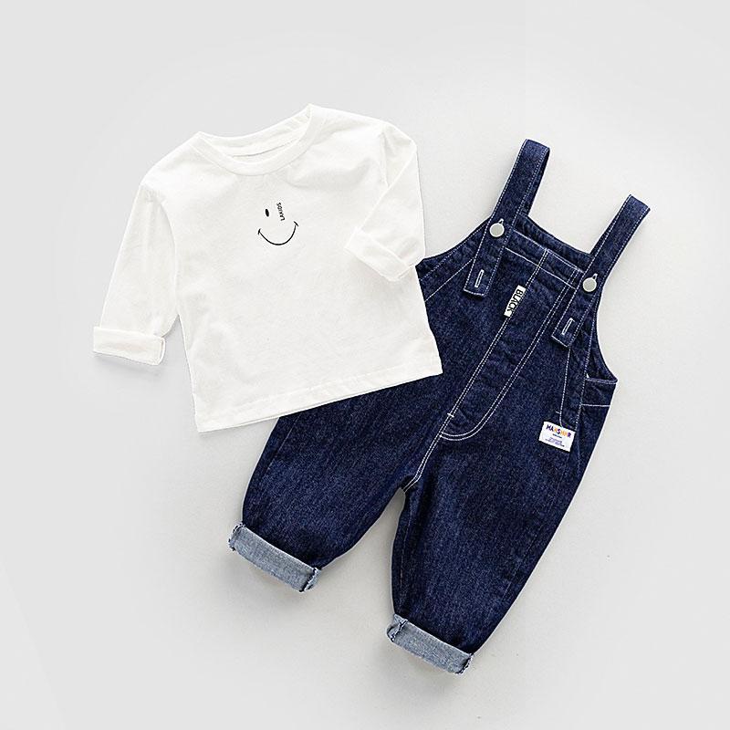 Quần Yếm Denim Dễ Thương Cổ Điển Có Thể Điều Chỉnh Cho Bé