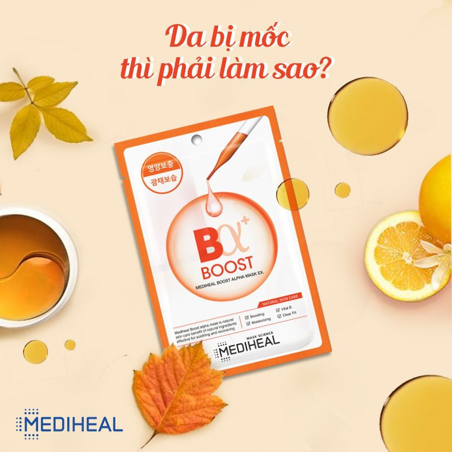 Combo 10 Mặt Nạ Làm Dịu ,Phục Hồi Da Mediheal Boost Alpha Mask EX 23ml x10