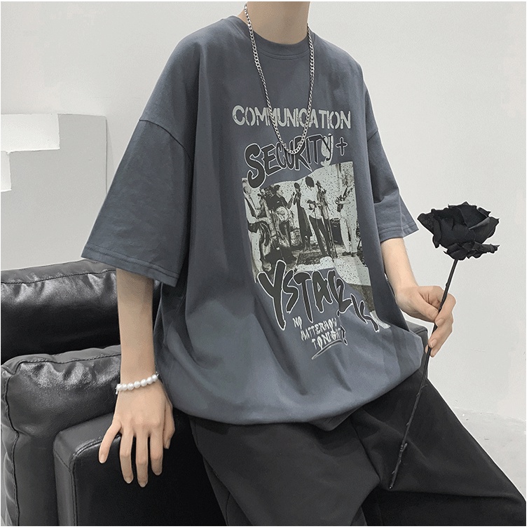 Áo thun Unisex form rộng tay lỡ, Áo phông nam nữ cotton thấm hút, dày dặn mềm mịn họa tiết SECUR