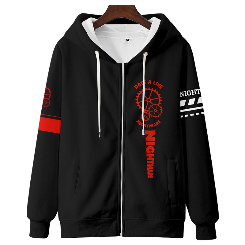 Áo Khoác Hoodie Phối Khóa Kéo Hóa Trang Nhân Vật Anime DATE A LIVE