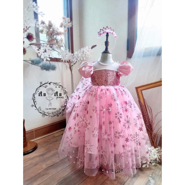 Váy công chúa ELSA hàng thiết kế cao cấp dễ thương phồng xinh cho bé