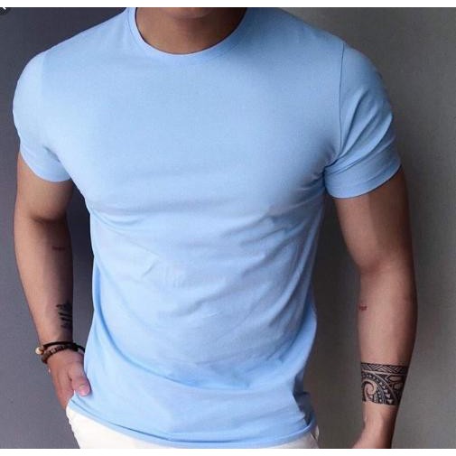 Áo phông cổ tròn trơn nam,thun cộc tay, tay lỡ chất cotton thoáng mát | BigBuy360 - bigbuy360.vn