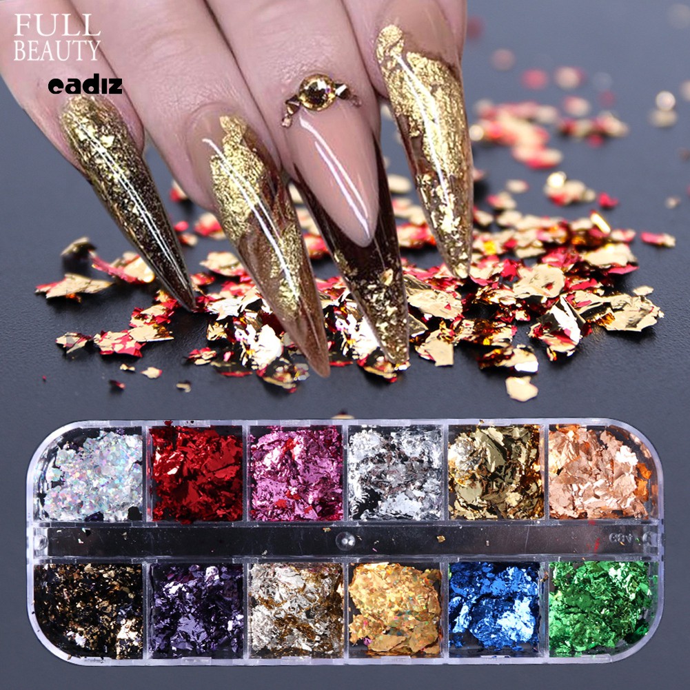 Hộp Hạt Kim Tuyến Trang Trí Móng Tay Chuyên Nghiệp Xinh Xắn