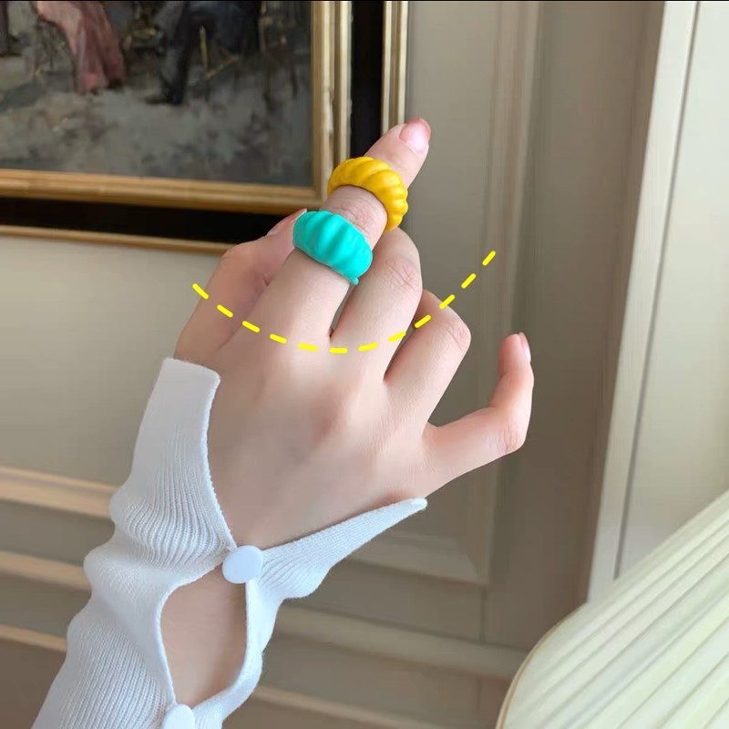 IF ME Nhẫn Không Đối Xứng Thiết Kế Điều Chỉnh Được Thời Trang Dành Cho Bạn Nữ