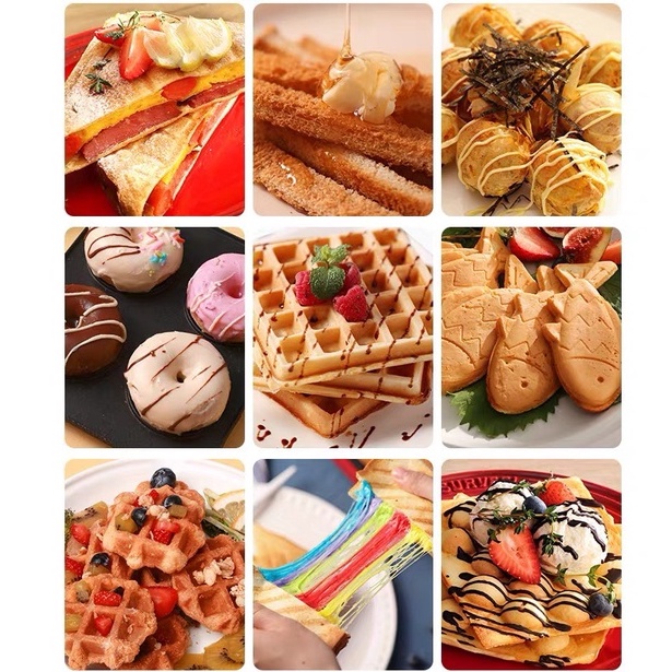 Máy Nướng Bánh Mì Máy Kẹp Bánh Mì Sandwich YIDPU có thay được khuôn- Máy nướng bánh mỳ, làm bánh đa năng