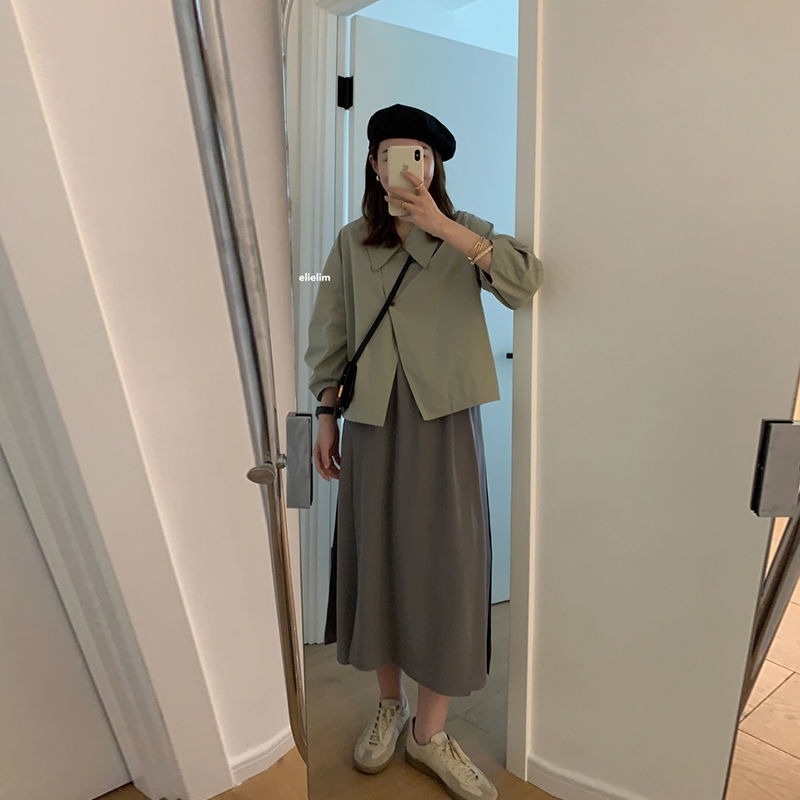 Chân Váy Xẻ Tà Dáng Rộng Thời Trang Mùa Thu Cho Nữ