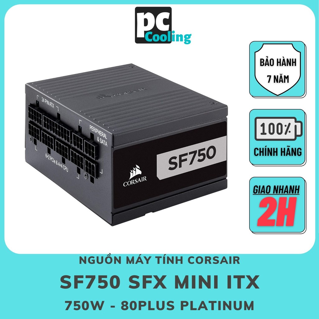 Nguồn máy tính Corsair SFX SF750 / SF600 - 80 plus platinum, GOLD