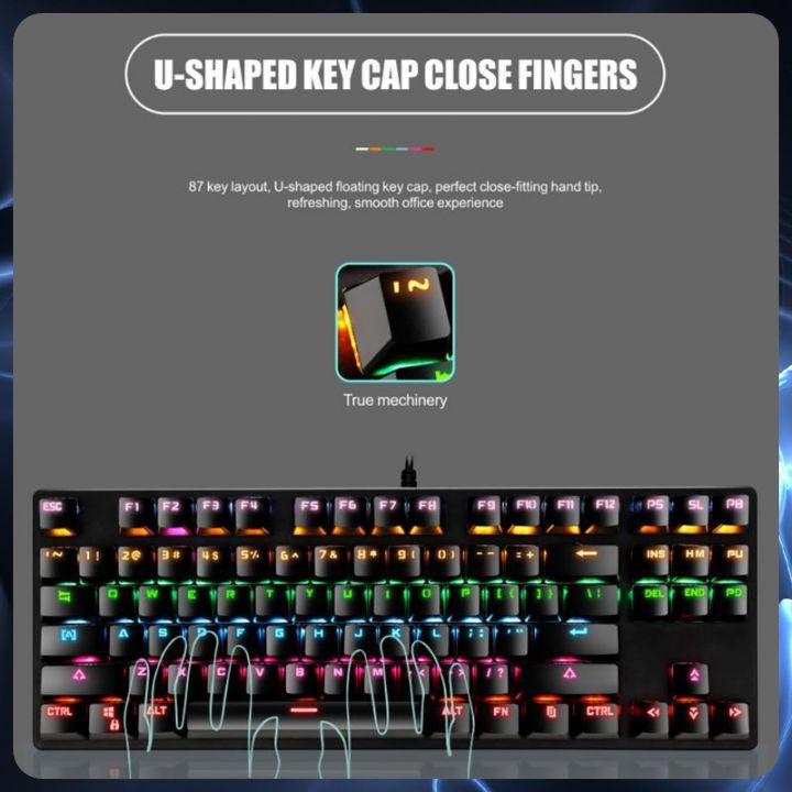 Bàn Phím Cơ Gaming K550 Blue Switch 10 Chế Độ LED Màu Cực Đẹp Chơi Mọi Tựa Game Trên Máy Tính Laptop PC